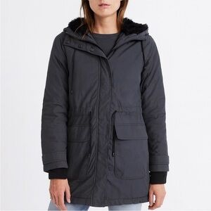 Athleta District Primaloft Parka Coat Black Small